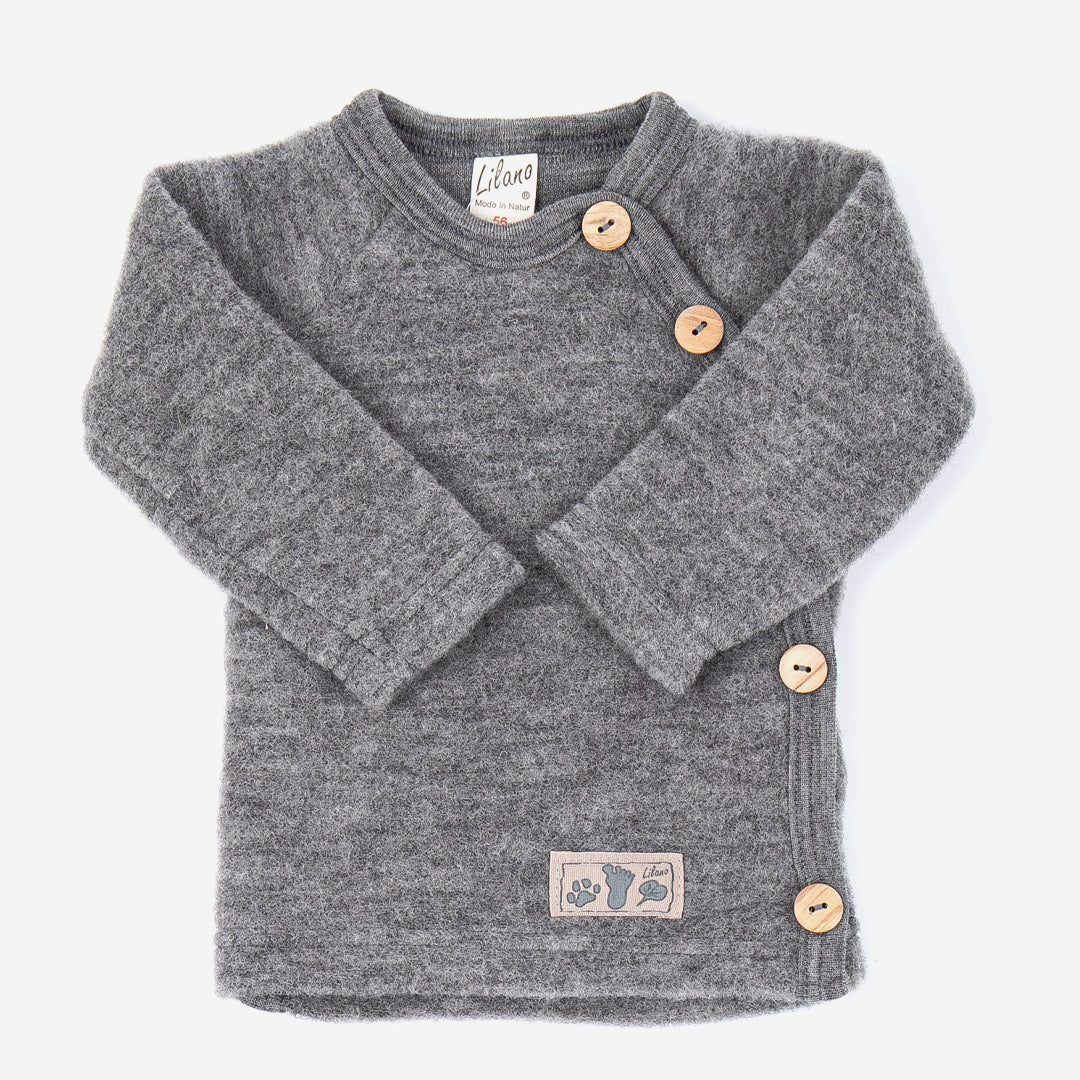 Lilano Wollfrottee Kimono grau