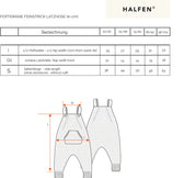 Halfen Merino mitwachsende Feinstrick Latzhose in natur Gr. 62/68