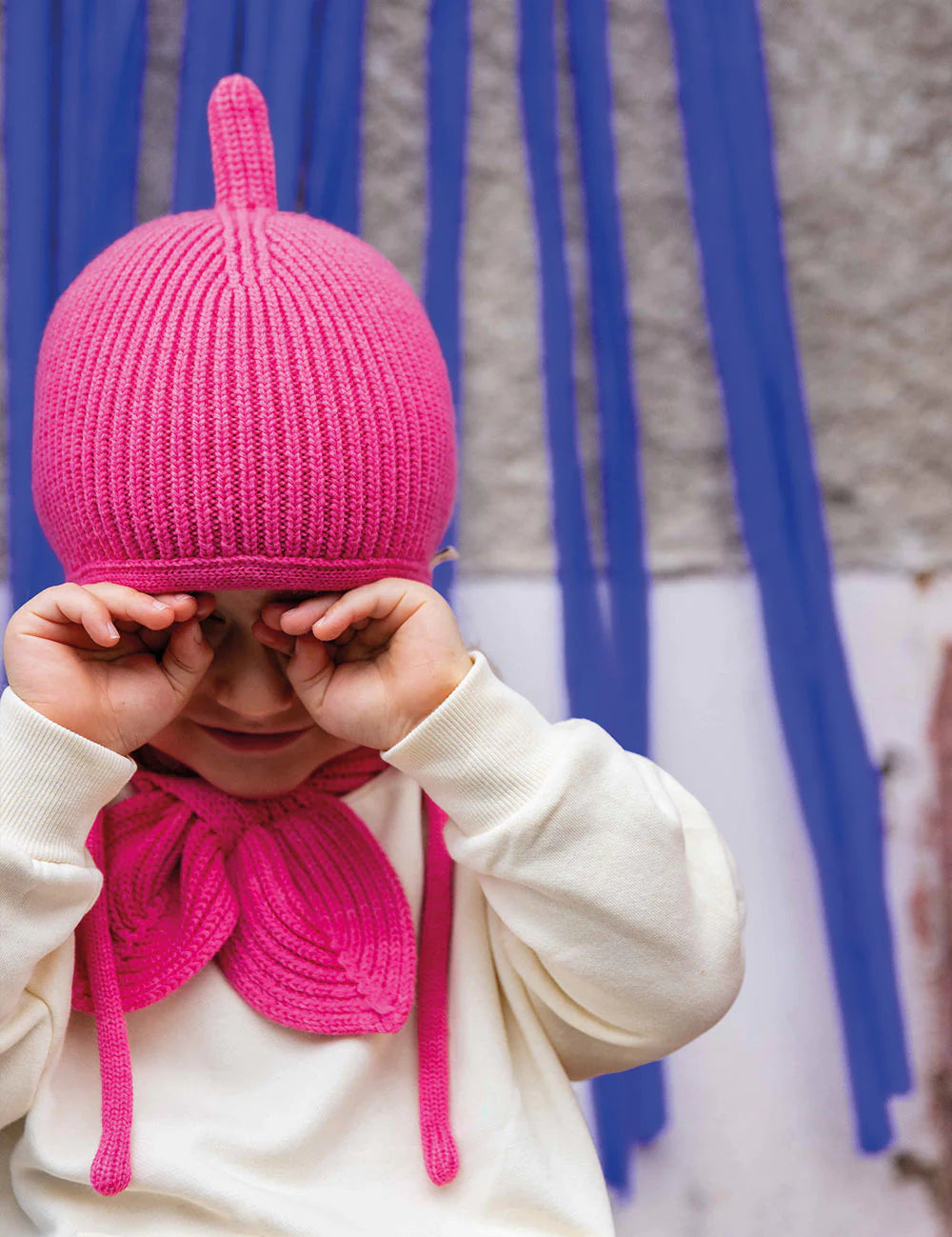 Oh chapo Pinni Bio Merino Mütze in pink