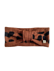 Oh chapo Bio Merino Stirnband "Ella" MiniMe in LEO braun schwarz