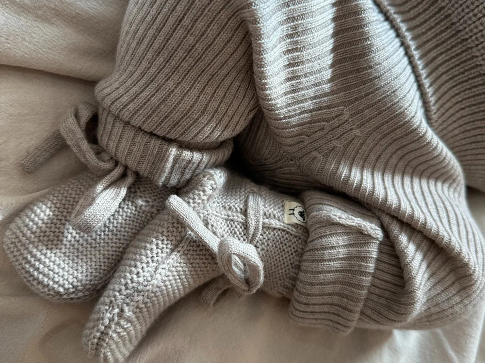 Lille Toni Merino Babyschuhe "Toni" camel melange