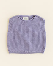 Hvid mitwachsender Baby Merino Strickpullunder Harvey in lilac