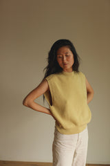 Hvid Merino Strickpullunder "Helle" für Frauen in light yellow