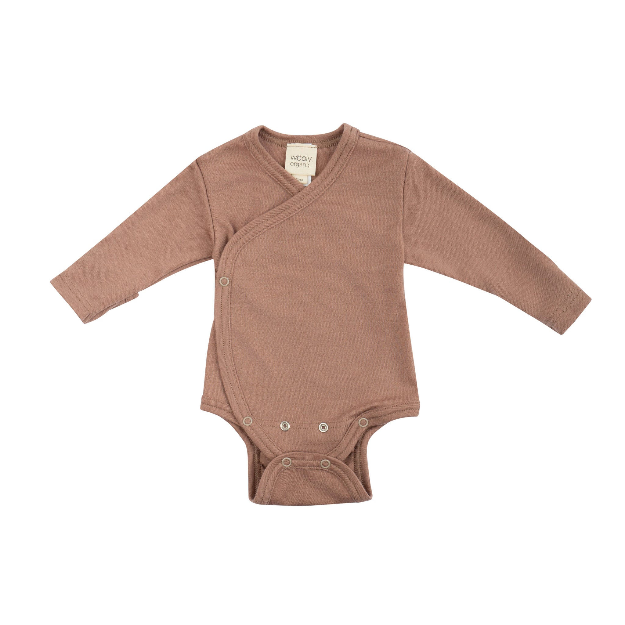 Wooly Organic Bio Newborn Wickelbody aus Merinowolle in tiramisu