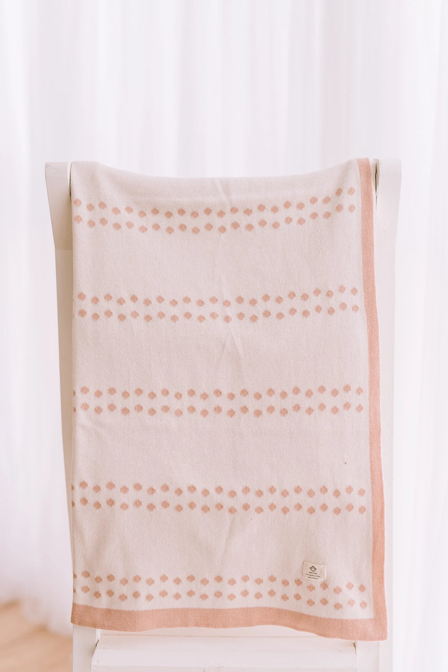 Micu Micu Newborn Babystrickdecke rose dots
