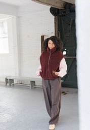 Alwero Erwachsenen Wollweste "ISLA" cherry