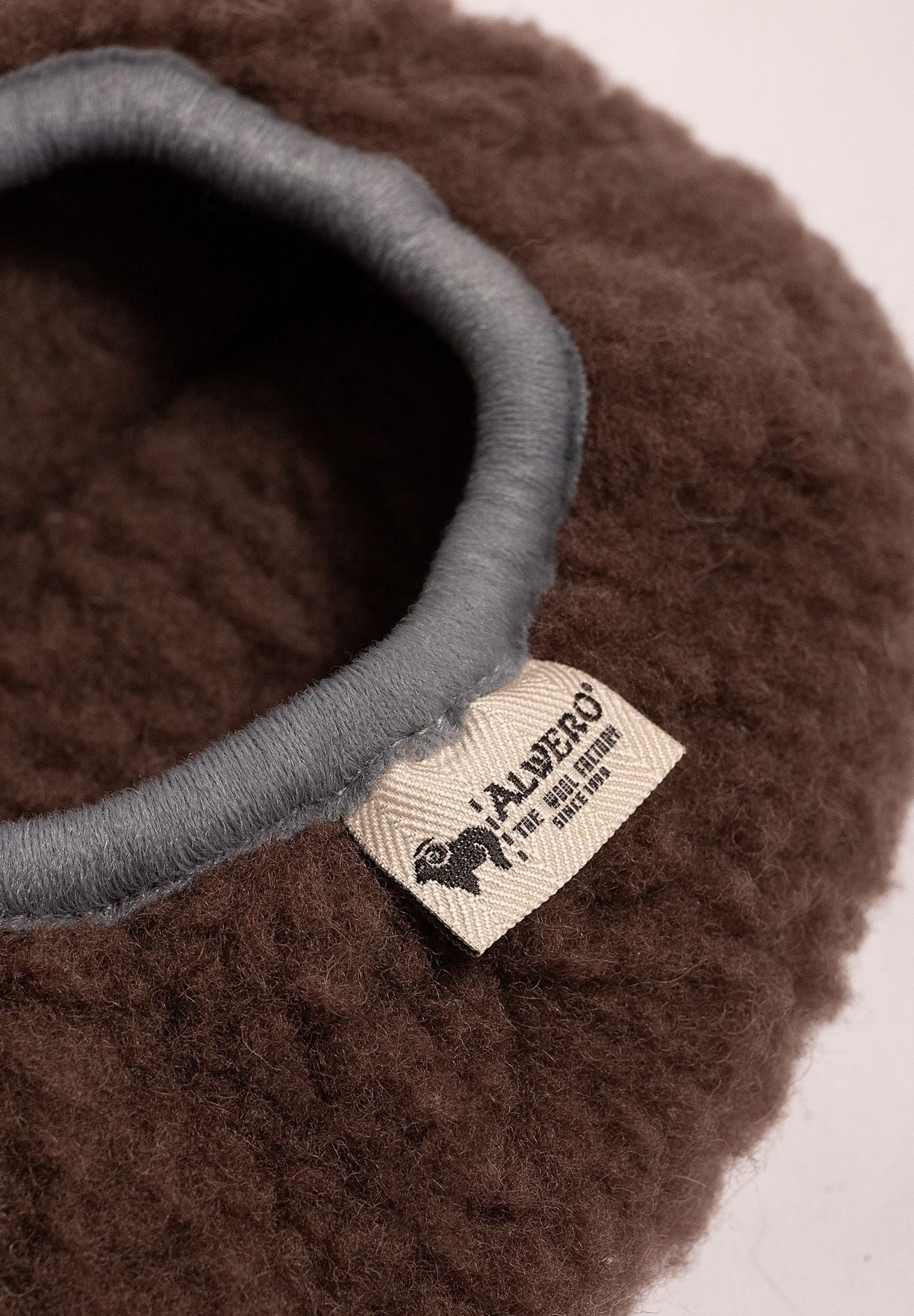 Special Edition Bio Woll Kinder Hausschuhe choco martini blu