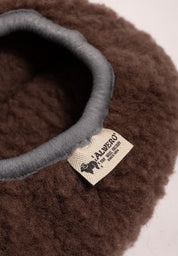 Special Edition Bio Woll Kinder Hausschuhe choco martini blu