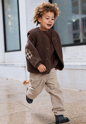 Alwero Kinder Bio Wollweste "Tyb junior" choco martini