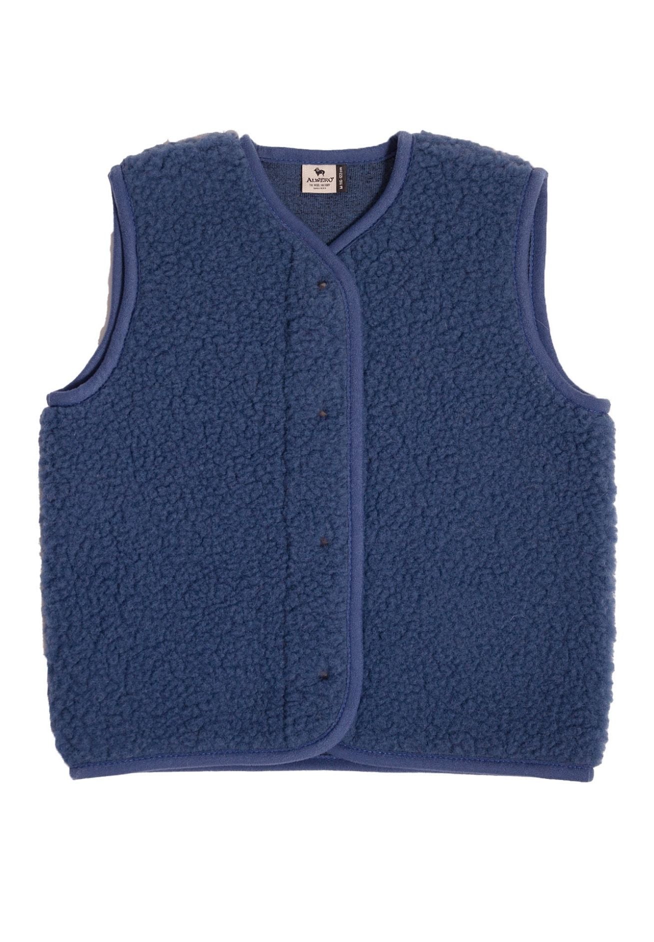 Alwero Kinder Bio Wollweste "Tyb junior" blue blue