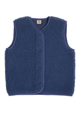Alwero Kinder Bio Wollweste "Tyb junior" blue blue