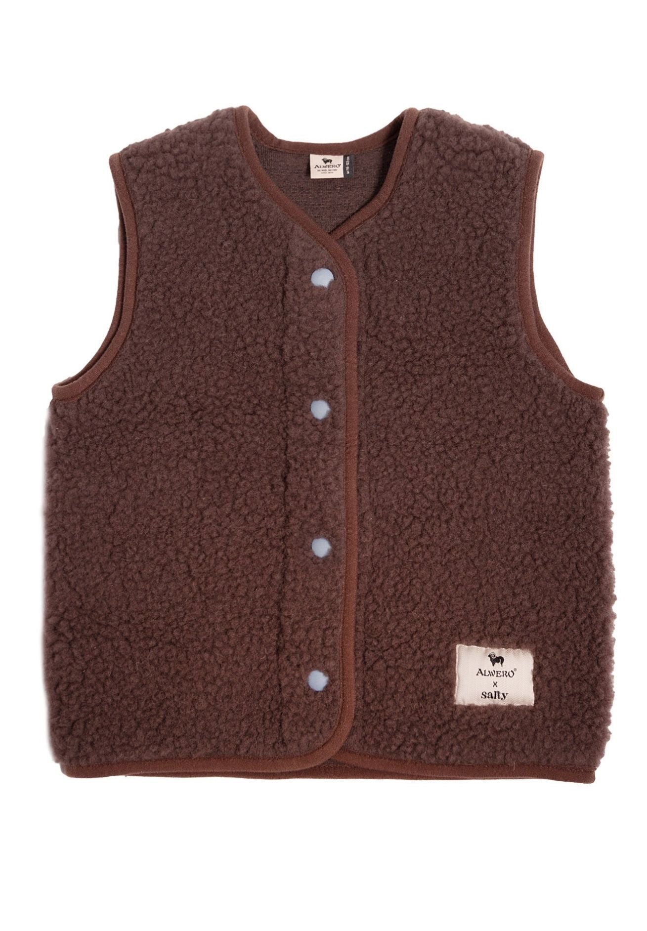 Alwero Kinder Bio Wollweste Special Edition choco martini "cozy club"