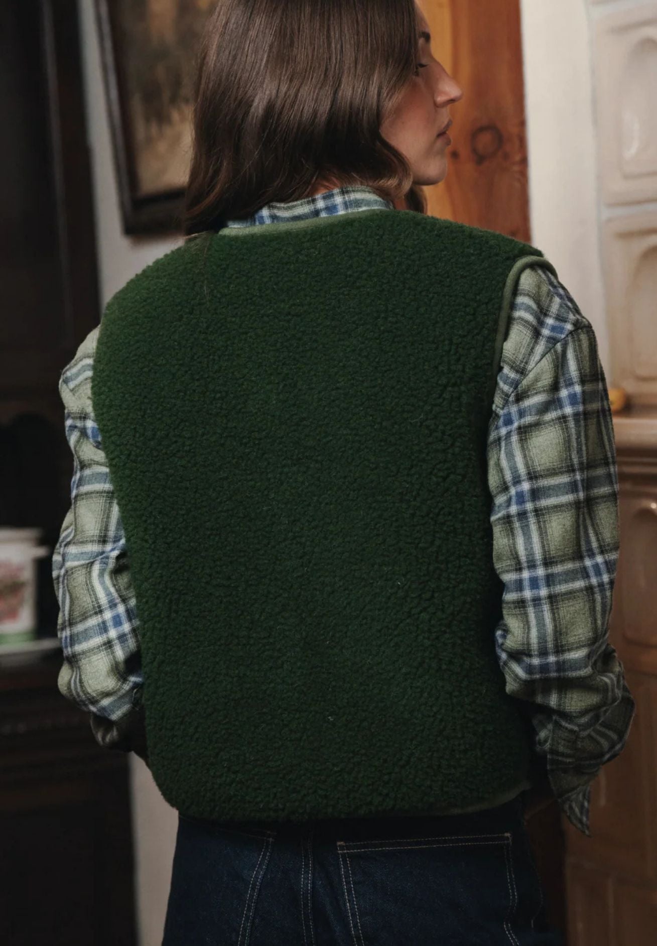 Alwero Erwachsenen Wollweste "Light POS" dark green