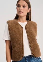 Alwero Erwachsenen Wollweste "Light POS" teddy brown