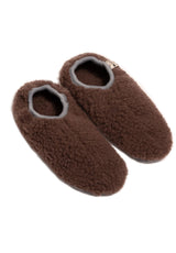 Alwero Special Edition Bio Woll Hausschuhe Erwachsene choco martini blu