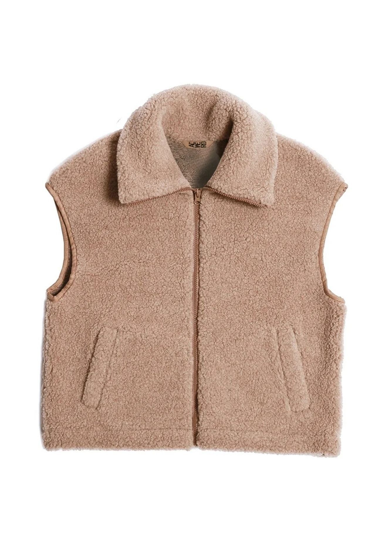 Alwero Erwachsenen Wollweste "ISLA" light tan