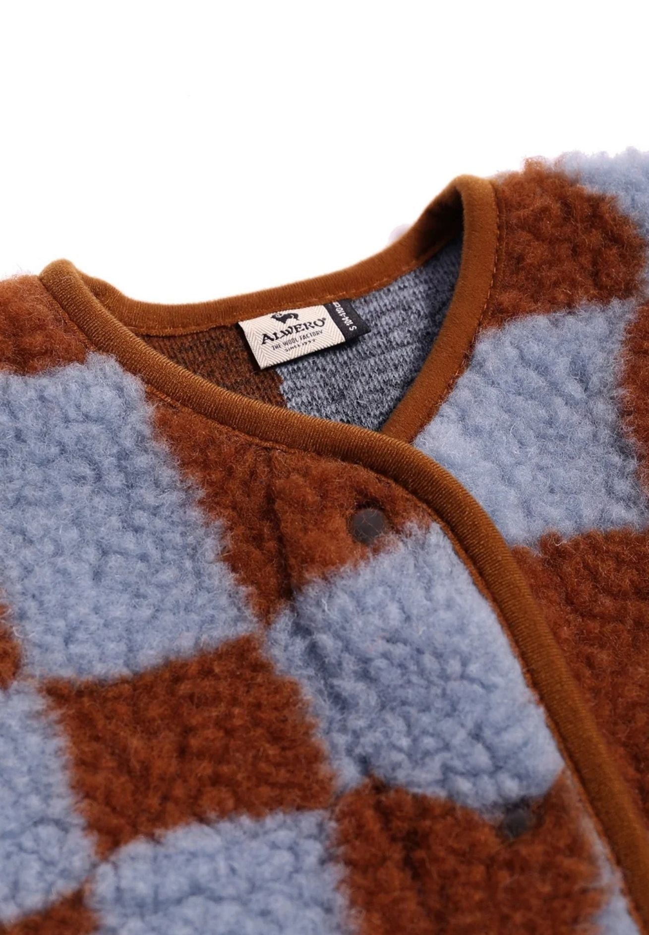 Alwero Kinder Bio Wollweste "Tyb junior" rost blu