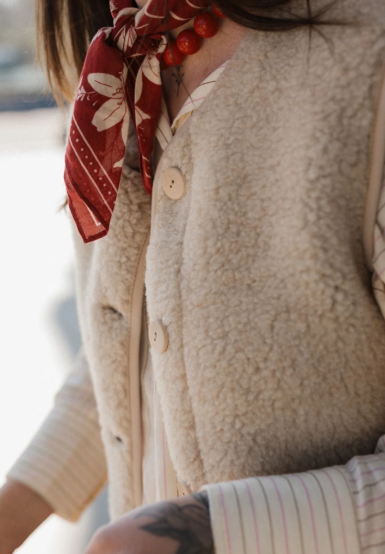 Alwero Erwachsenen Wollweste "Po"  in beige