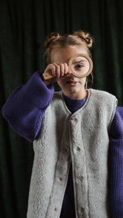 Alwero Kinder Bio Wollweste "Tyb junior" light in grau