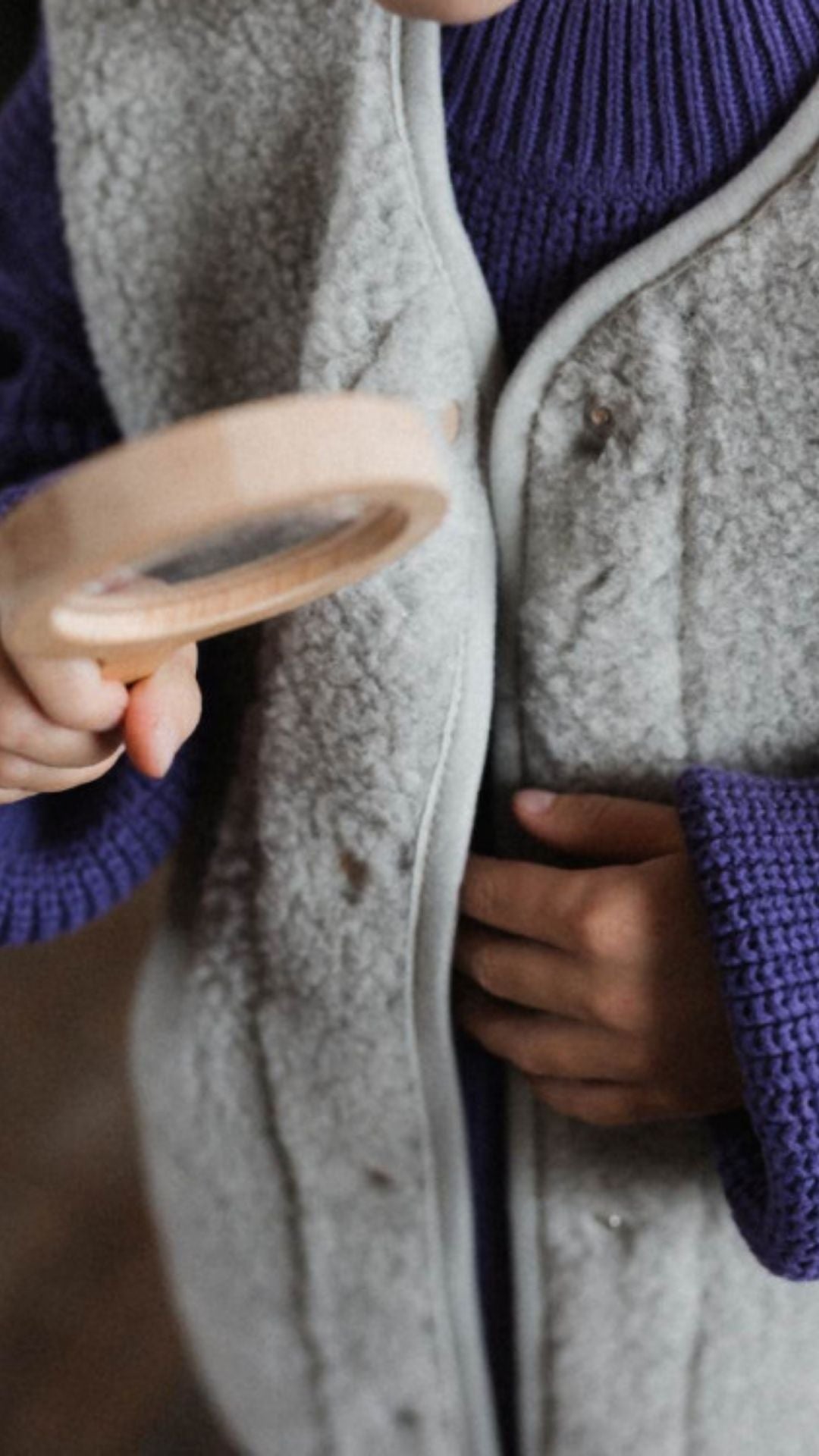 Alwero Kinder Bio Wollweste "Tyb junior" light in grau