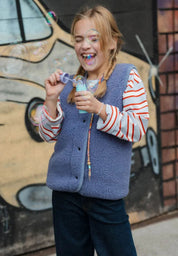 Alwero Kinder Bio Wollweste "Tyb junior" light in lila