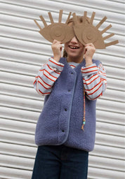 Alwero Kinder Bio Wollweste "Tyb junior" light in lila