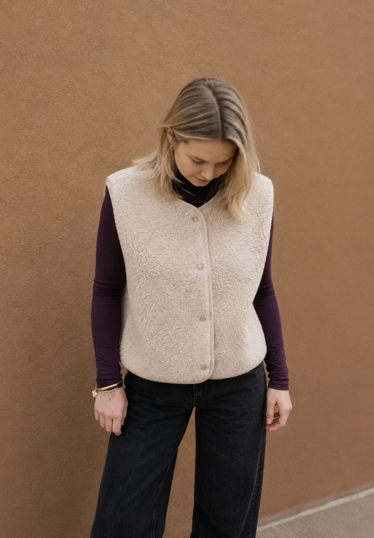 Alwero Erwachsenen Wollweste "TYB" sand brown