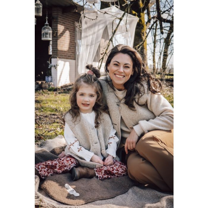 Alwero Kinder Bio Wollweste "PO Junior" light in beige