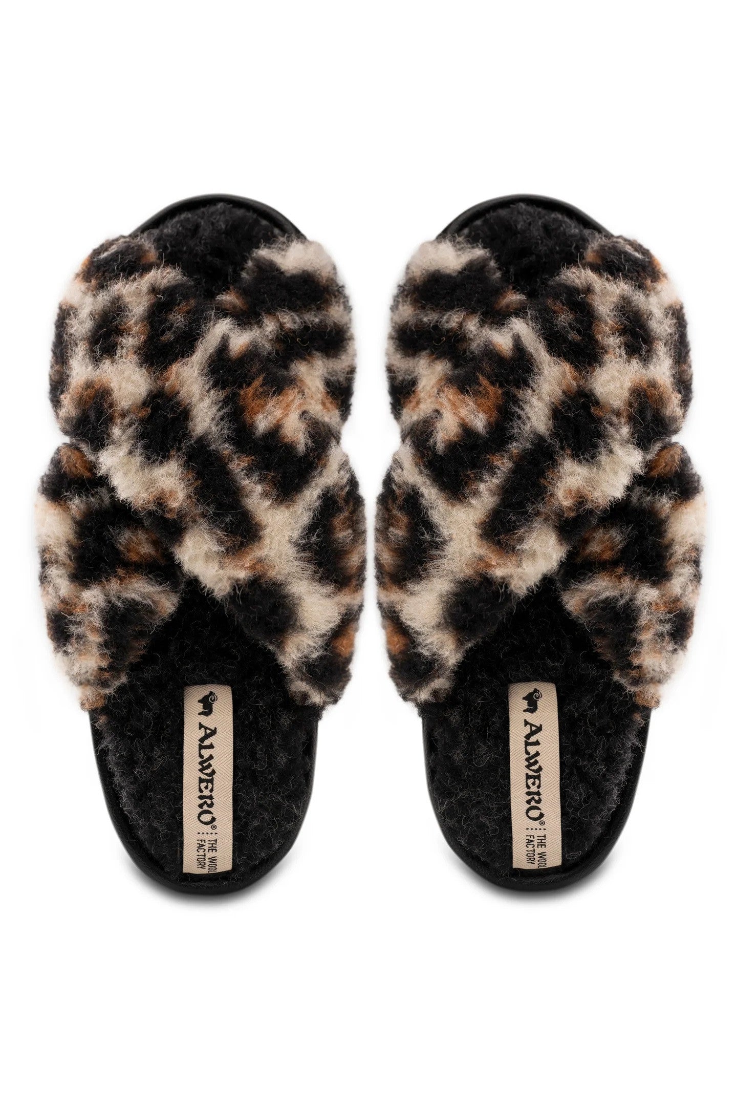 Alwero Bio Hausschuhe "Flip-Flop" Twenn X in Leopard black
