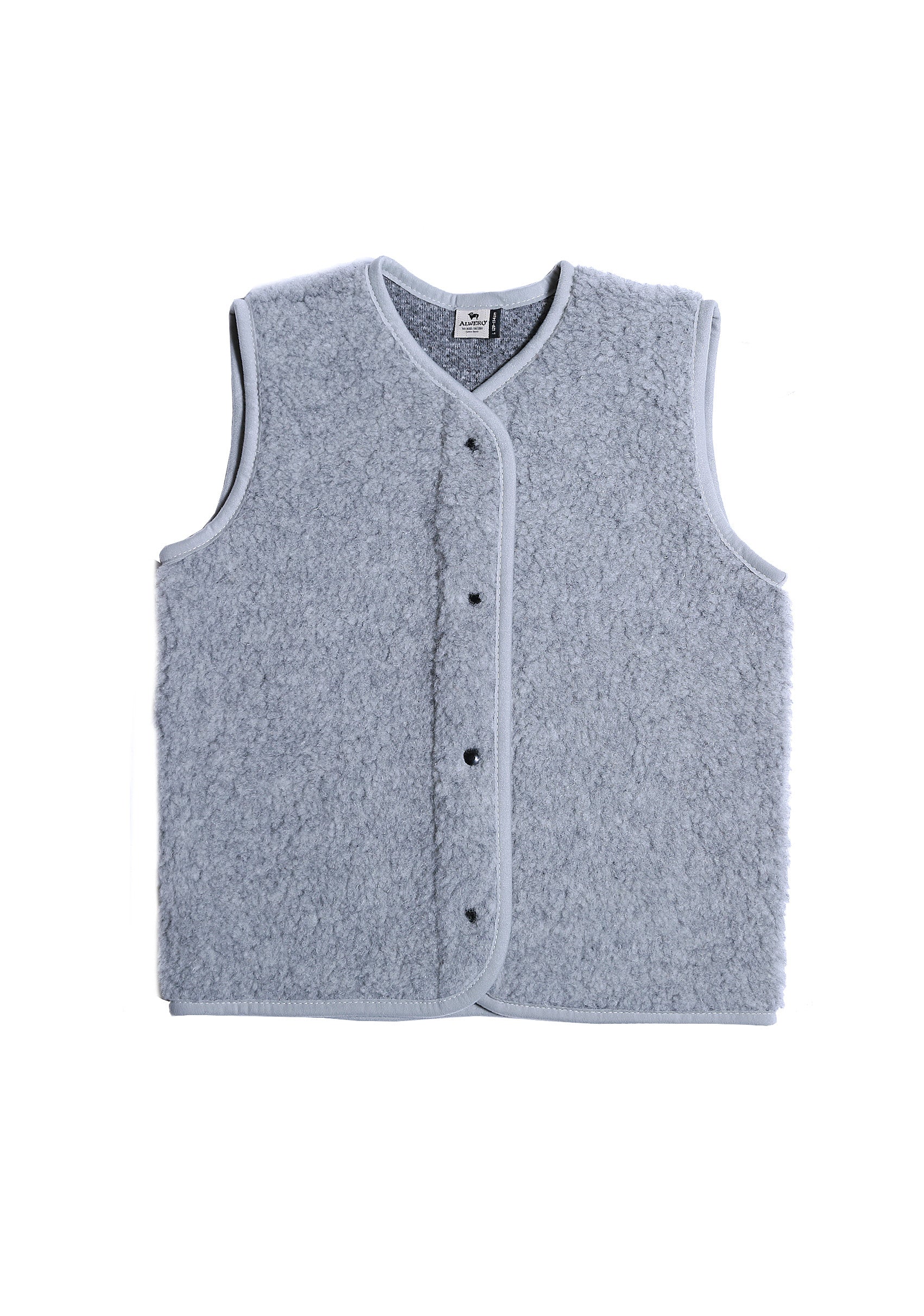 Alwero Kinder Bio Wollweste "Tyb junior" light in grau