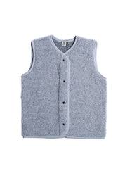 Alwero Kinder Bio Wollweste "Tyb junior" light in grau