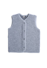 Alwero Kinder Bio Wollweste "Tyb junior" light in grau