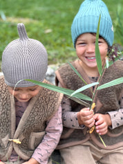 Alwero Kinder Wollweste braun