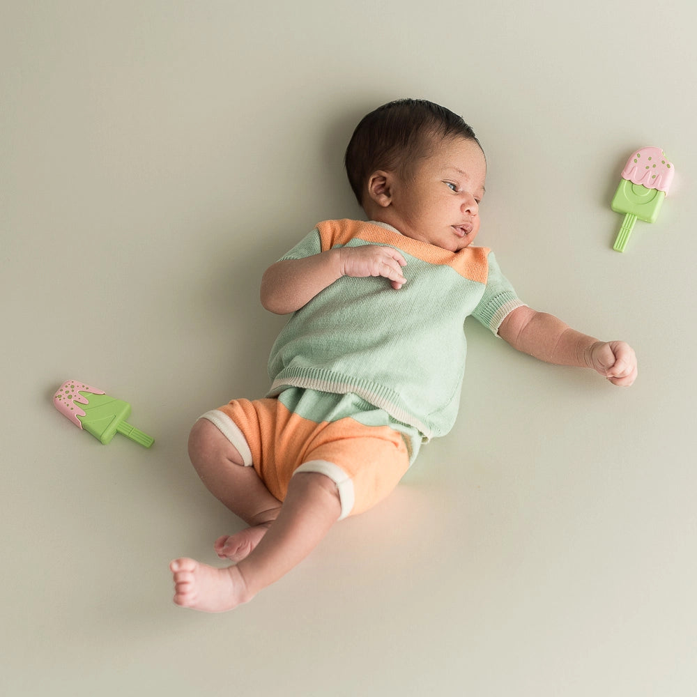 Micu Micu Newborn Strickset Biobaumwolle kurz fantasia