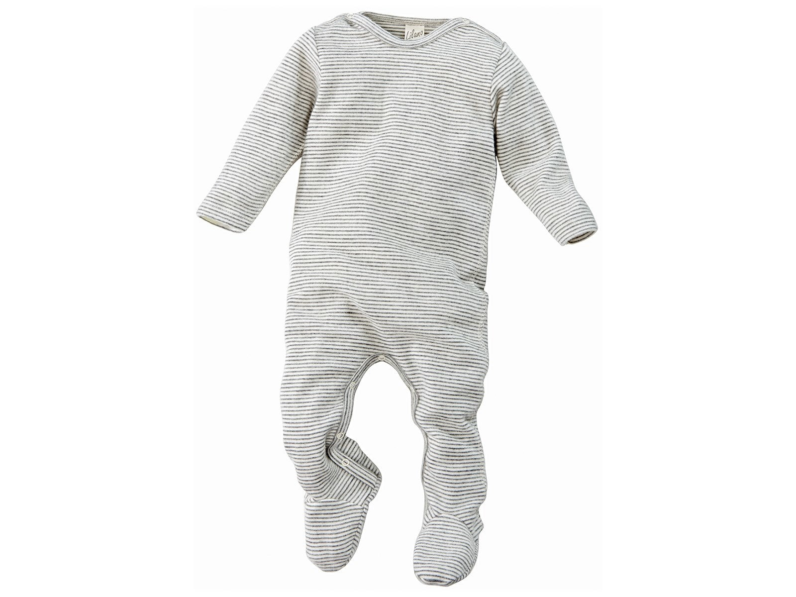 Lilano Baby Strampler mit Fuß Wolle Seide versch. Farben
