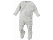 Lilano Baby Strampler mit Fuß Wolle Seide versch. Farben