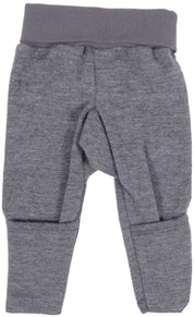 Lilano Baby Wolle Seide Hose mit Beinumschlag grau