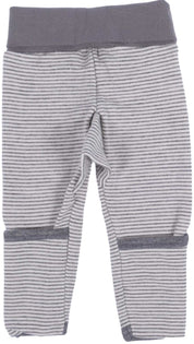 Lilano Baby Wolle Seide Hose mit Beinumschlag grau Ringel