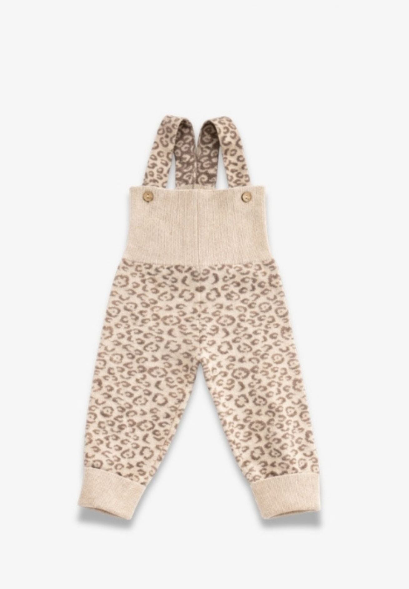 Mitwachsende Bio Merino Baby-Stricklatzhose in leo