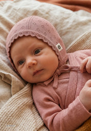 Merino Babymütze Pointelle versch. Farben