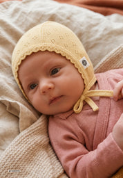 Merino Babymütze Pointelle versch. Farben