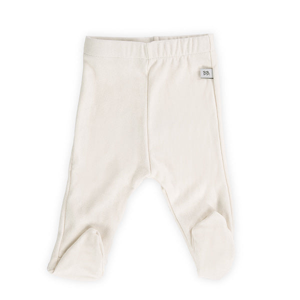 Bio Bambus Baby Hose mit Fuß in cream
