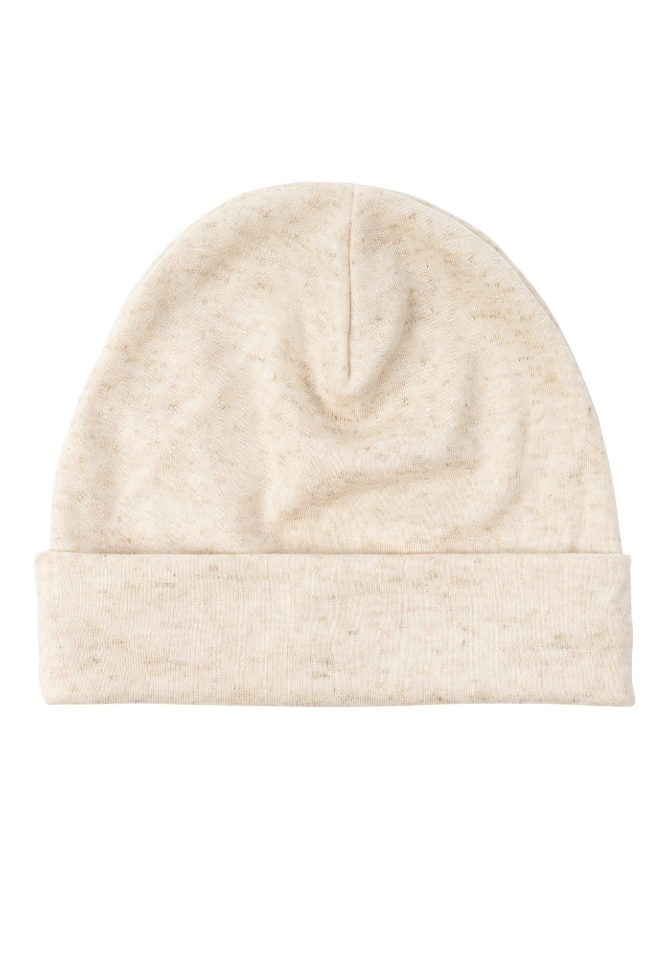 Wooly organic Tencel Leinen Newborn Mütze ecru melange