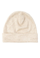 Wooly organic Tencel Leinen Newborn Mütze ecru melange