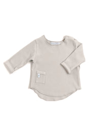 Bio Bambus Shirt mit Tasche in sand