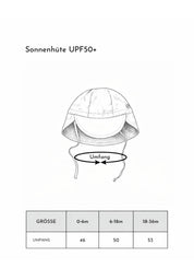 cloby Bio Bambus wendbarer Sonnenhut UPF +50 versch. Farben