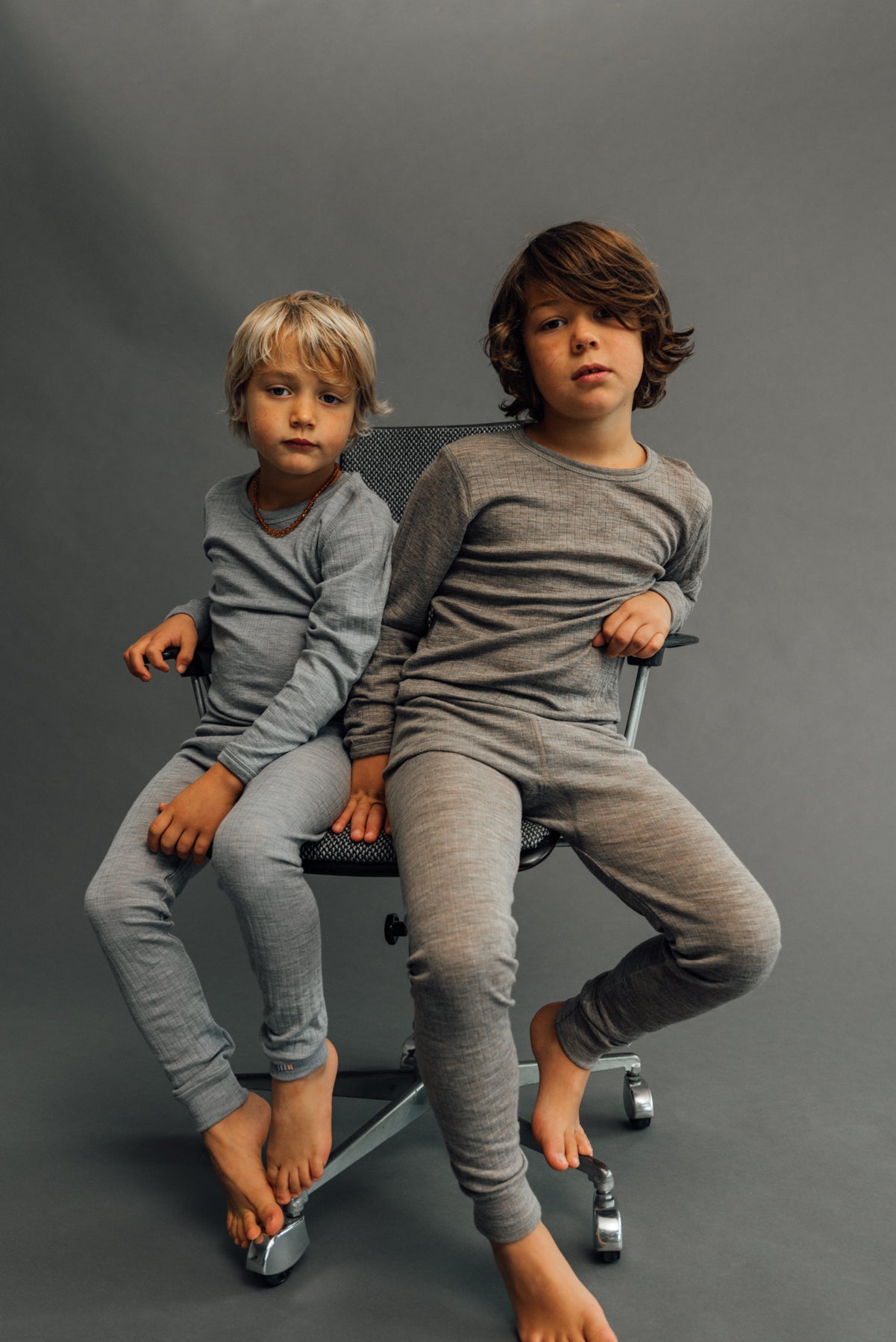 Joha Merino Woll Legging sesam melange