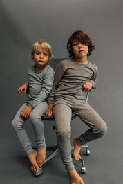 Joha Merino Woll Legging sesam melange