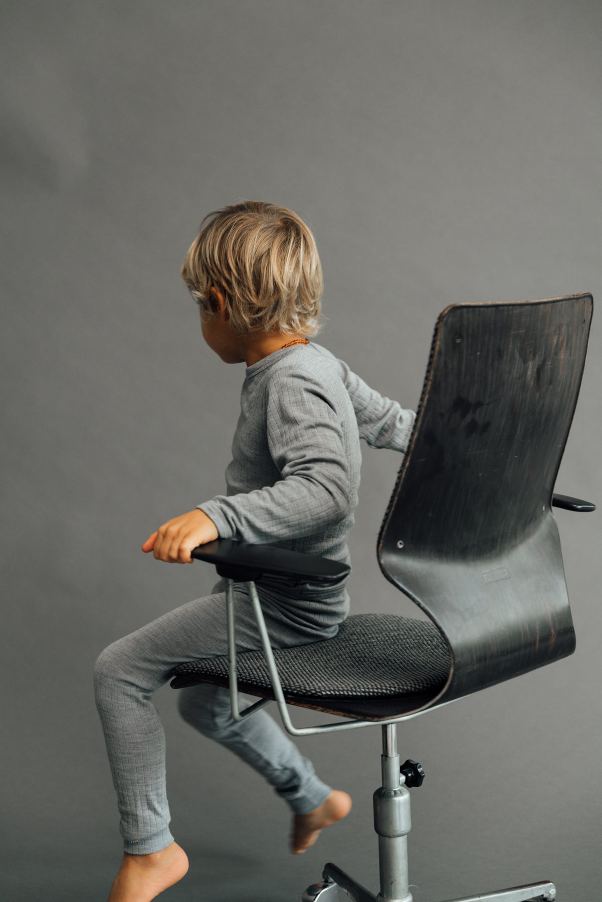 Joha Merino Wollshirt langarm hellgrau melange