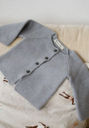 Lille Toni Merino Jäckchen "Emil" mitwachsend grey melange 0-2 Jahre